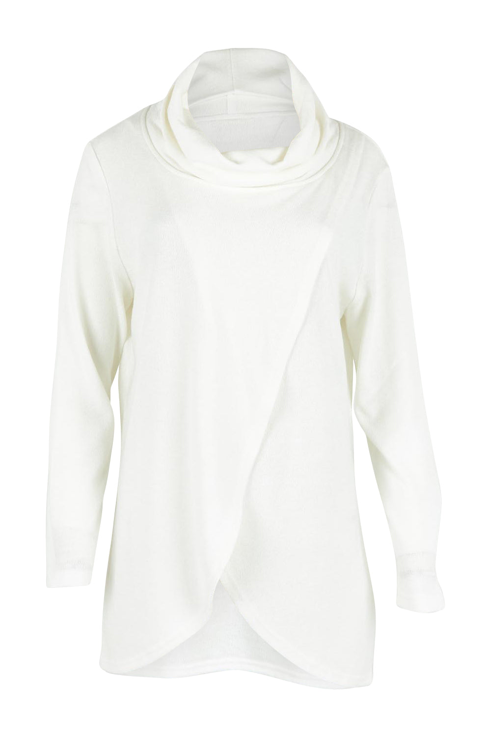 Product shot of the Crossing The Plains Snuggle Jumper in colour Ivory (White), from the front