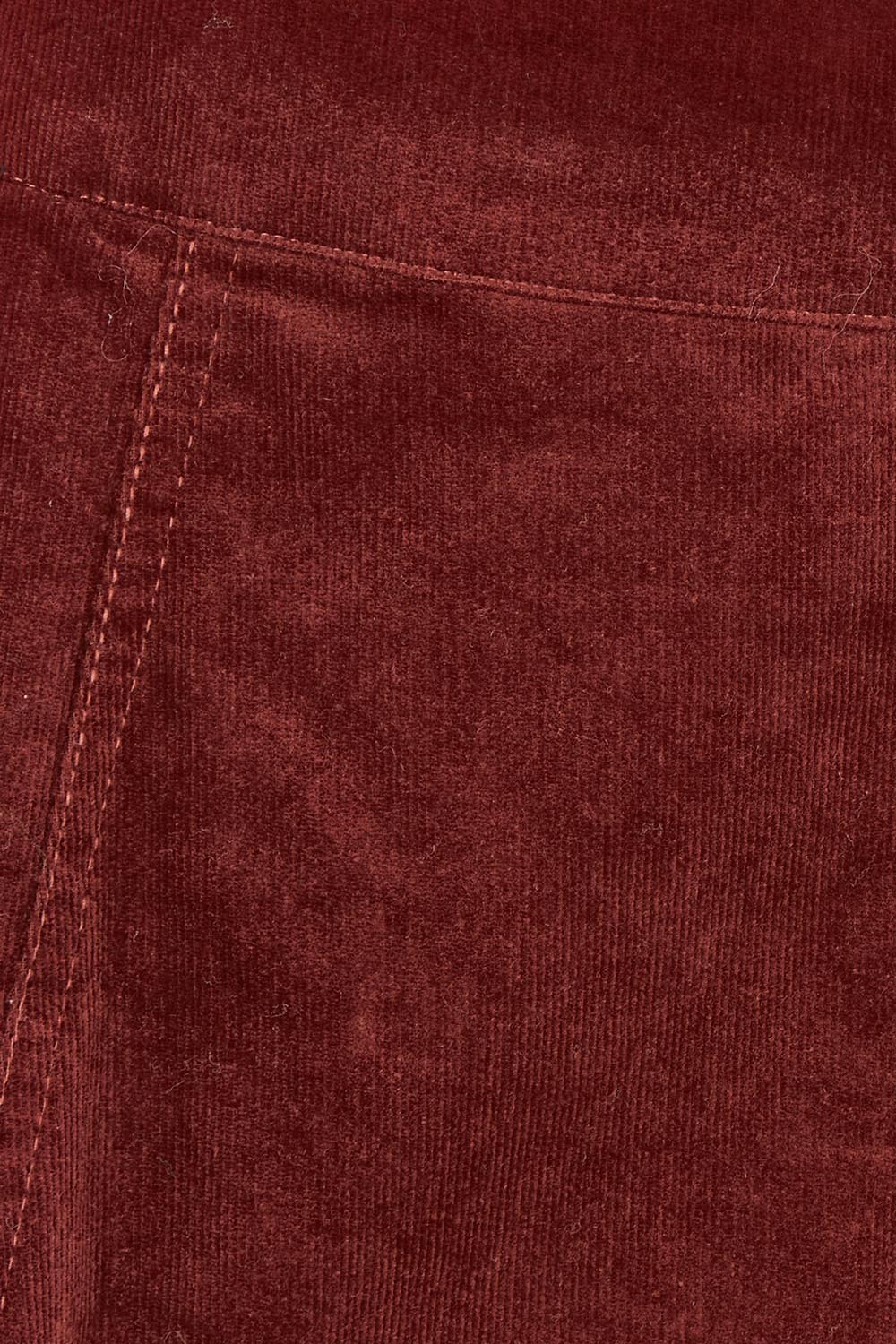 Sparking Joy Pull On Cord Panelled Skirt – Bordeaux