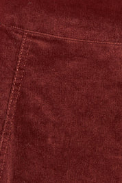 Sparking Joy Pull On Cord Panelled Skirt – Bordeaux