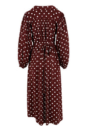 Product shot of the I Can Always Spot You Midi Dress in colour Chocspot, from the back
