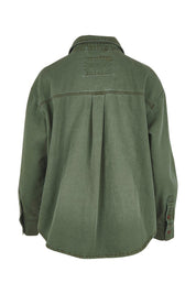 Wear As You Will Cotton Denim Shirt Jacket - Sage