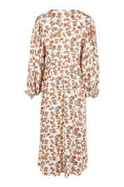Product shot of the Picnic In The Park Dress in colour Rustfleur, from the back