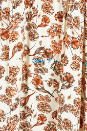Product shot of the Picnic In The Park Dress in colour Rustfleur, detail