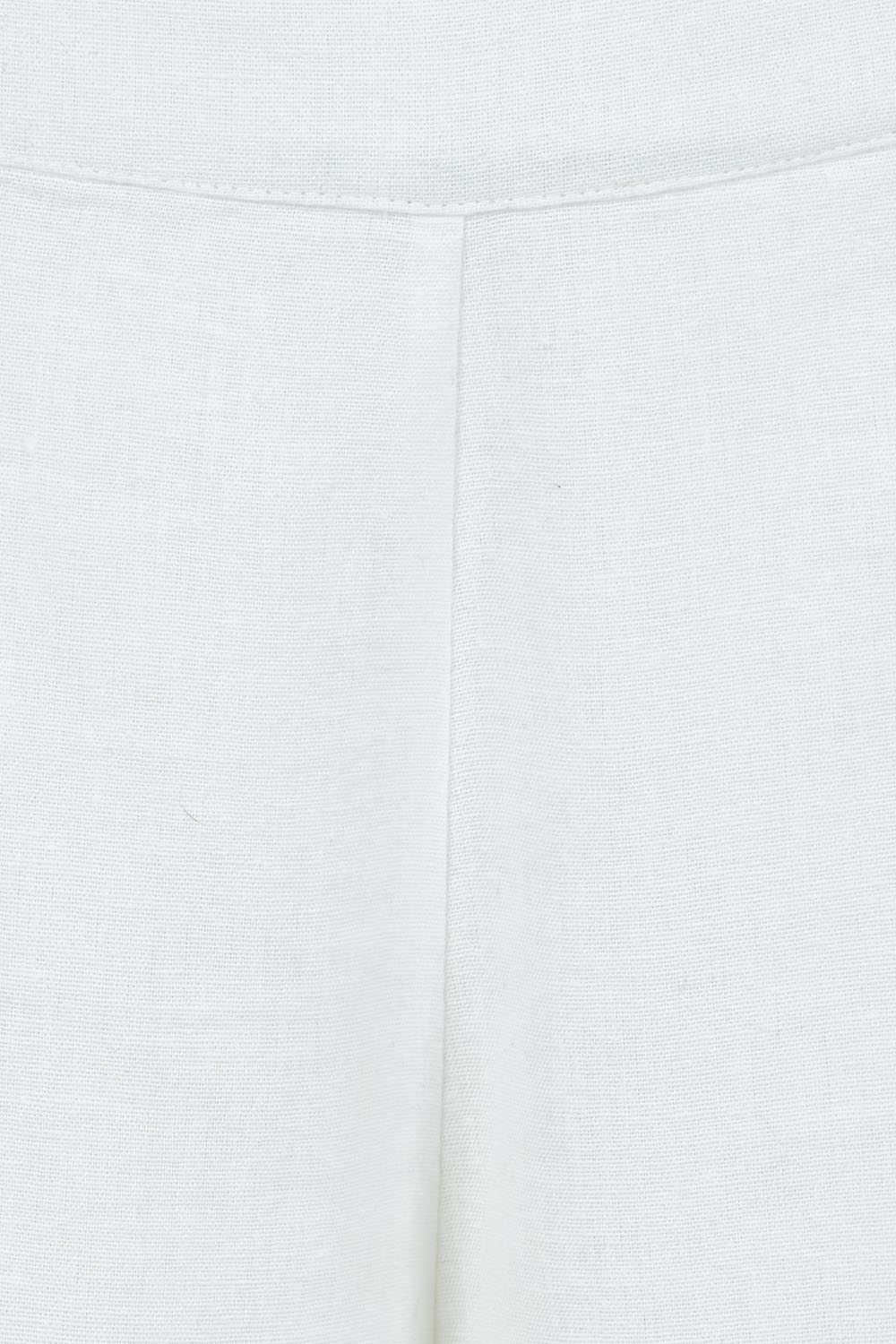 Product shot of the Broderie Delight Cotton Pants in colour White (White), detail