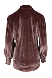 Love By Candlelight Velvet Shirt – Mocha