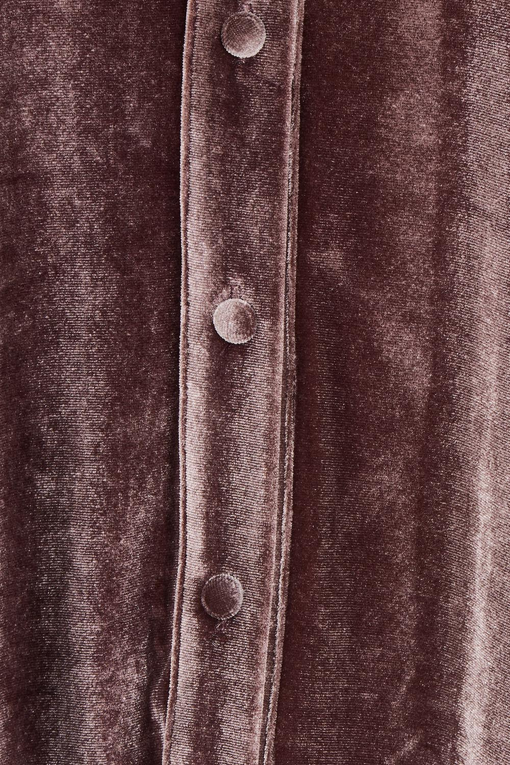 Love By Candlelight Velvet Shirt – Mocha