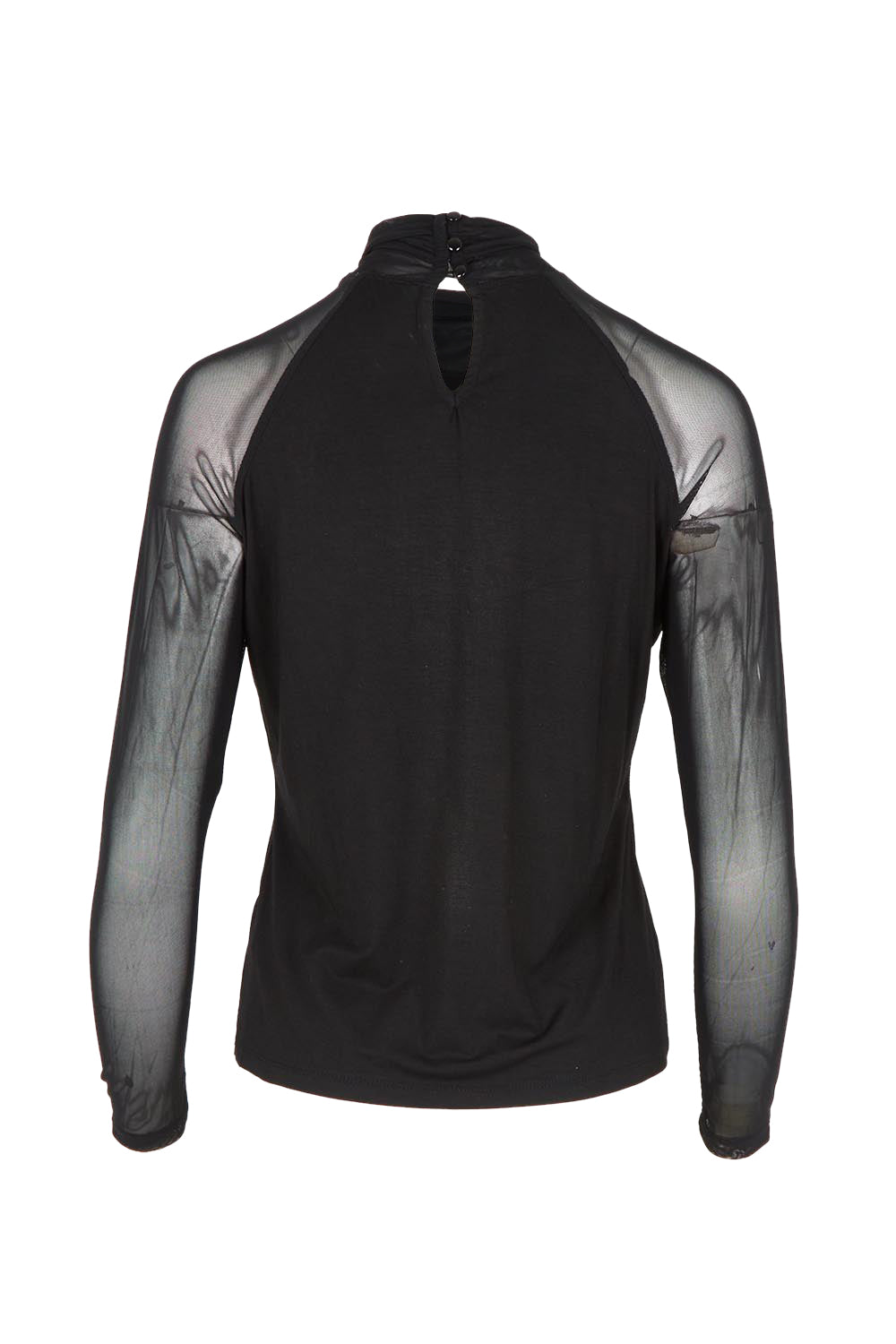 Desk To Date Mesh Sleeve Top – Black