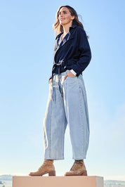 You Make Me Happy Barrel Leg Jeans – Denim
