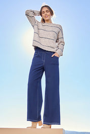 Comfort Me Pull On Faux Jeans – Darkdenim