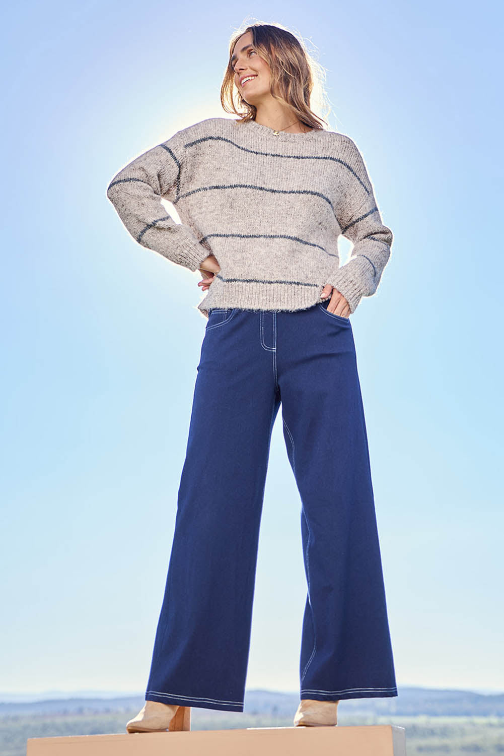 Comfort Me Pull On Faux Jeans – Darkdenim