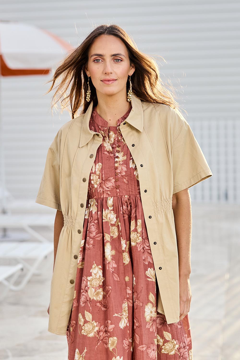 Going Places Denim Shirt Jacket – Sand