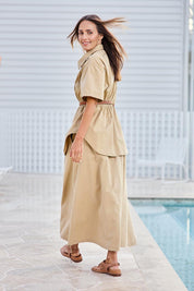 Going Places Denim Skirt – Sand