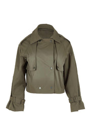 Going Places Cropped Anorak – Khaki