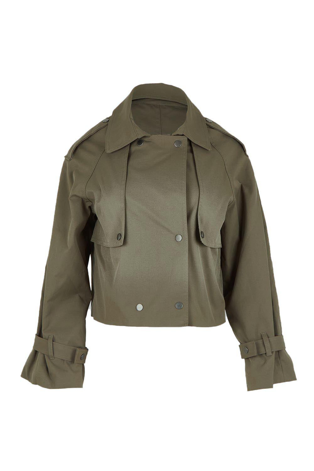 Going Places Cropped Anorak – Khaki
