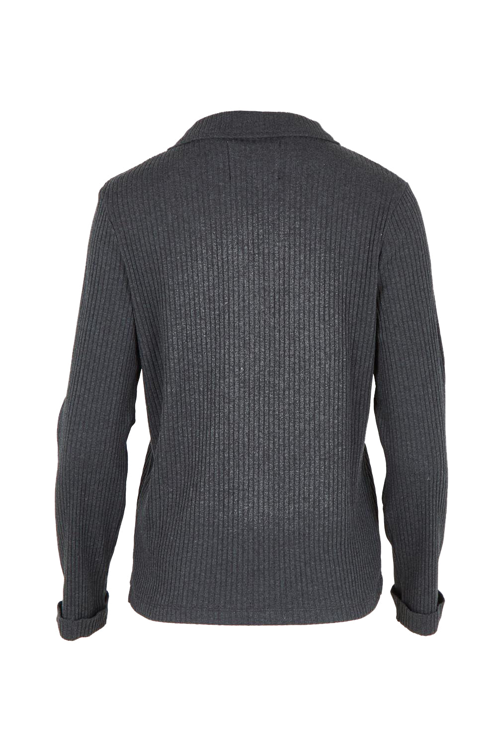 Easy Street Ribbed Long Sleeve Top – Smoke