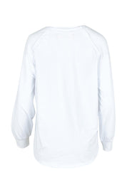 Cruising Through The Day Cotton Henley Top – White