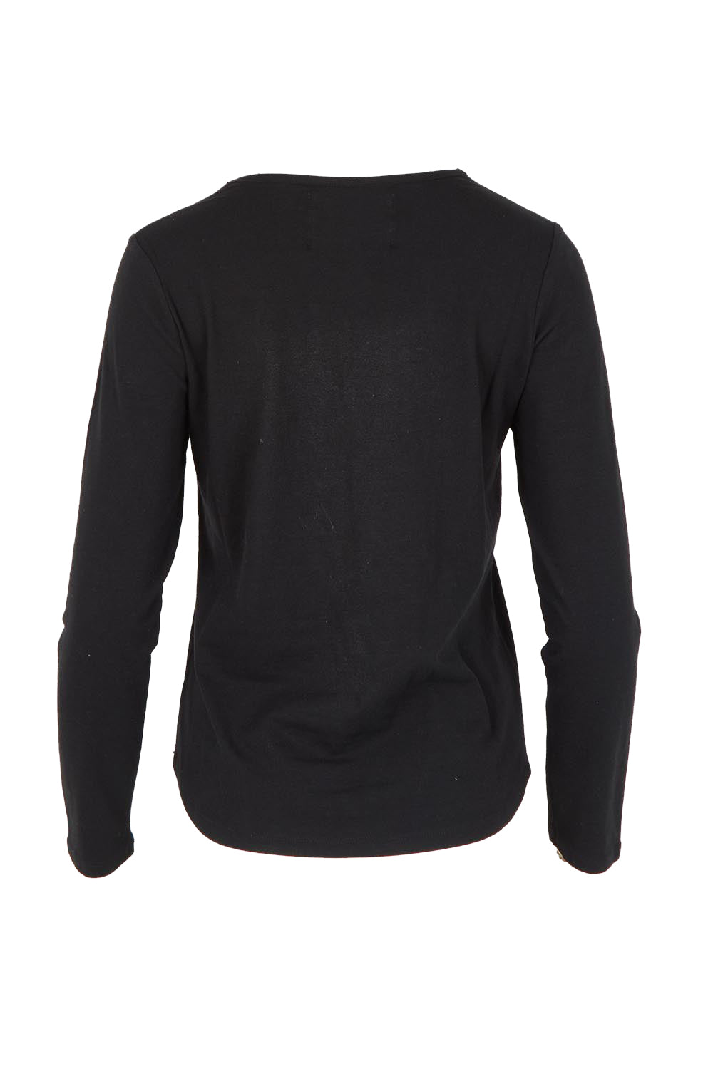 Feeling Lacey Cotton Long Sleeve Layering Tee – Black