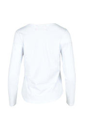 Feeling Lacey Cotton Long Sleeve Layering Tee – White