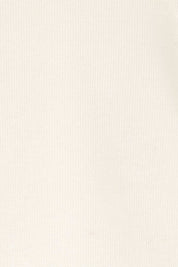 Product shot of the Sweet Intentions Deep V Neck Tank – Cream in colour Cream, showing detail