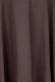Product shot of the Easy Elegance Cotton Voile Maxi Dress - Chocolate in colour Chocolate, showing detail