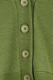 Product shot of the Easy Day Balloon Sleeve Cropped Cardi – Lush in colour Lush, showing detail