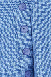Product shot of the Easy Day Balloon Sleeve Cropped Cardi – Skyblue in colour Skyblue, showing detail