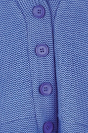Product shot of the Easy Day Balloon Sleeve Cropped Cardi – Skyblue in colour Skyblue, showing detail