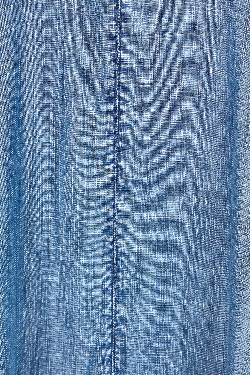 Product shot of the Perfect Day Lyocell Shift Maxi Dress – Denim in colour Denim, showing detail