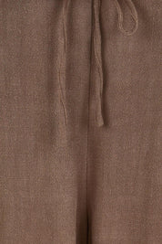 Product shot of the All Day Pull On Balloon Pants - Milkchoc in colour Milkchoc, showing detail