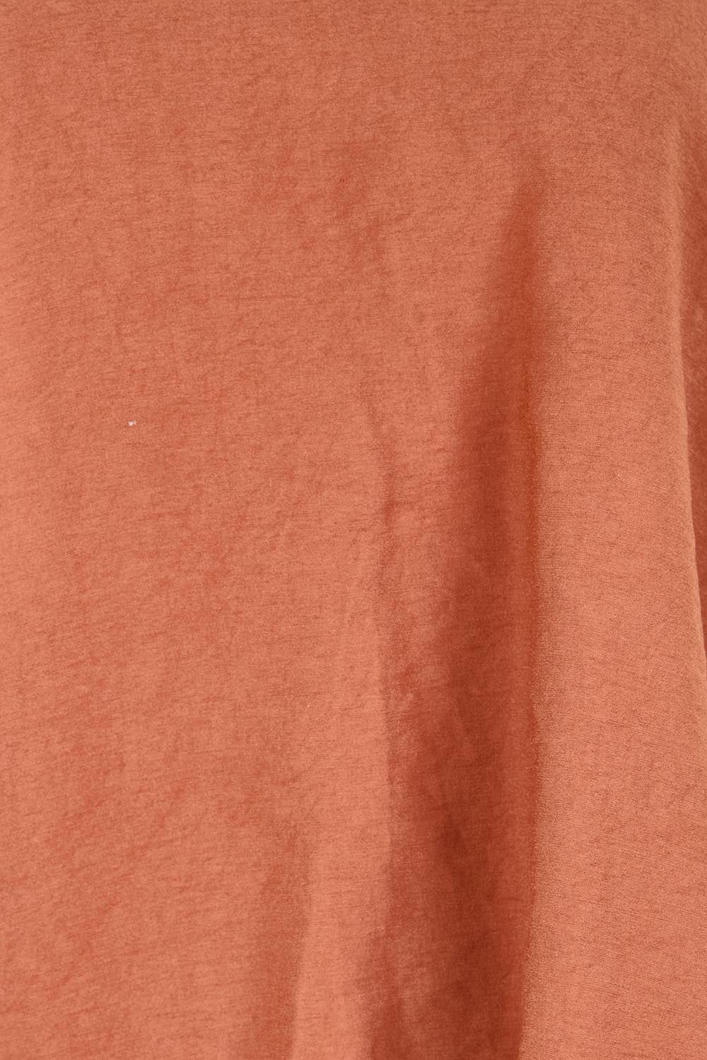 Product shot of the Sun Gazer Balloon Sleeve Top – Rust in colour Rust, showing detail
