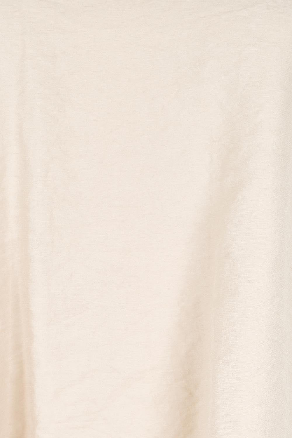 Product shot of the Sun Gazer Balloon Sleeve Top – Sand in colour Sand, showing detail