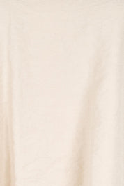 Product shot of the Sun Gazer Balloon Sleeve Top – Sand in colour Sand, showing detail