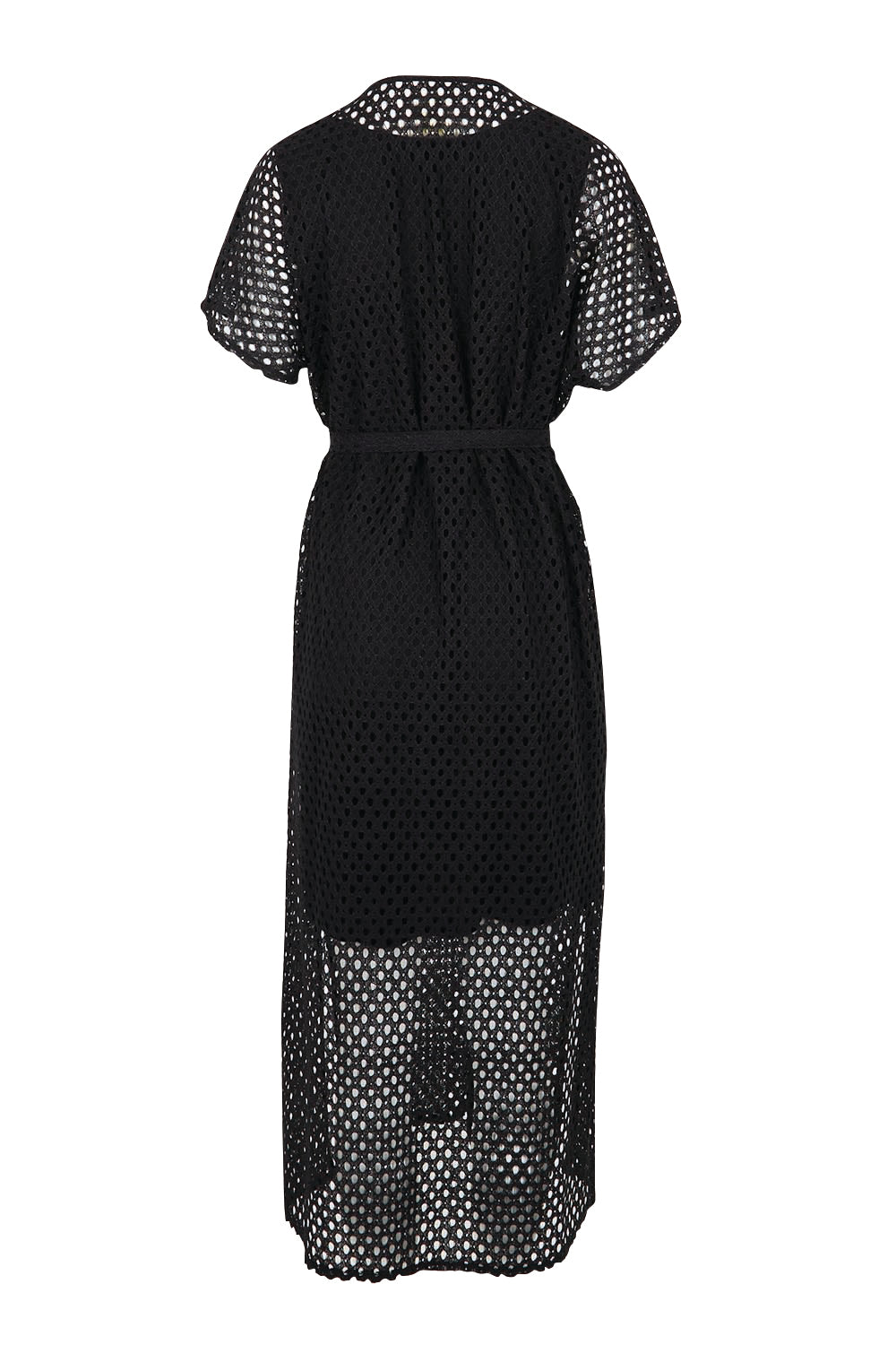 Product shot of the Wear Your Own Way Maxi Dress – Black in colour Black, from the back