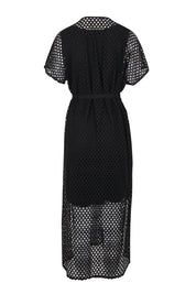 Product shot of the Wear Your Own Way Maxi Dress – Black in colour Black, from the back