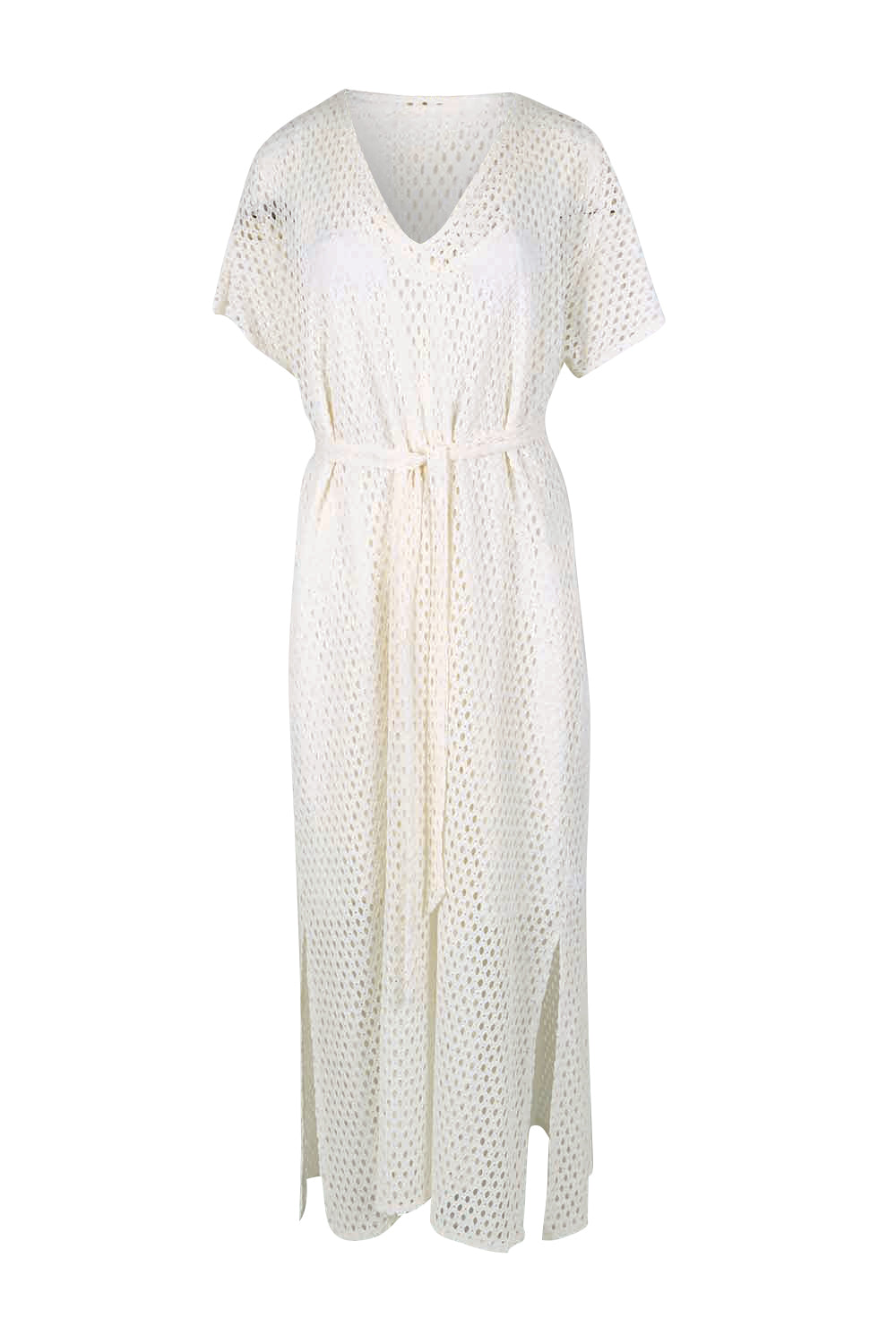 Product shot of the Wear Your Own Way Maxi Dress – White in colour White, from the front