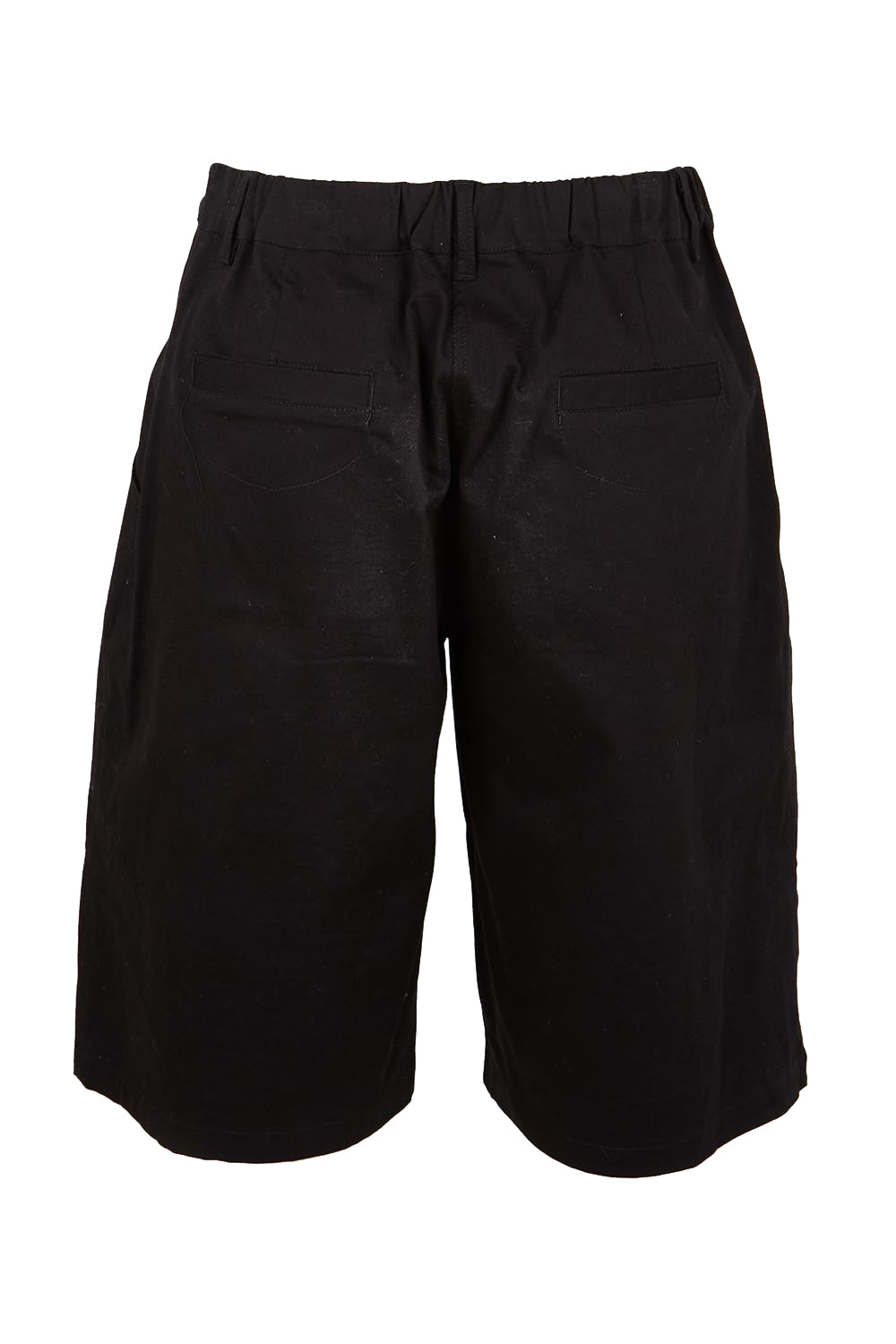 Product shot of the Want You In My Life Long Line Shorts – Black in colour Black, from the back