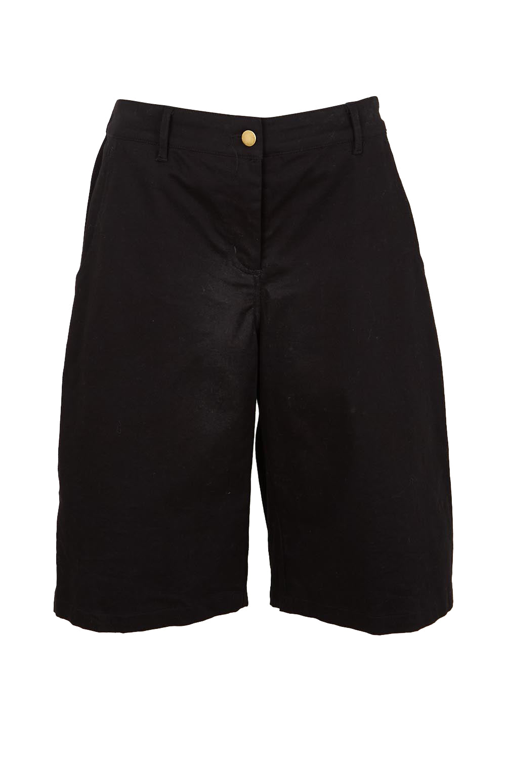 Product shot of the Want You In My Life Long Line Shorts – Black in colour Black, from the front