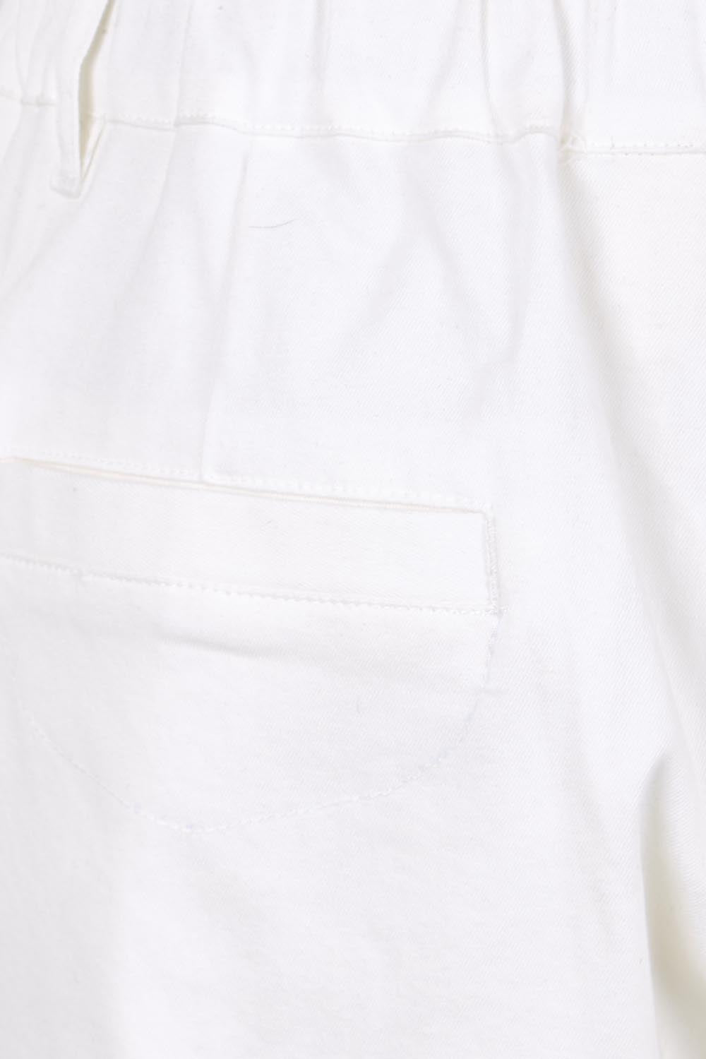 Product shot of the Want You In My Life Long Line Shorts – White in colour White, showing detail
