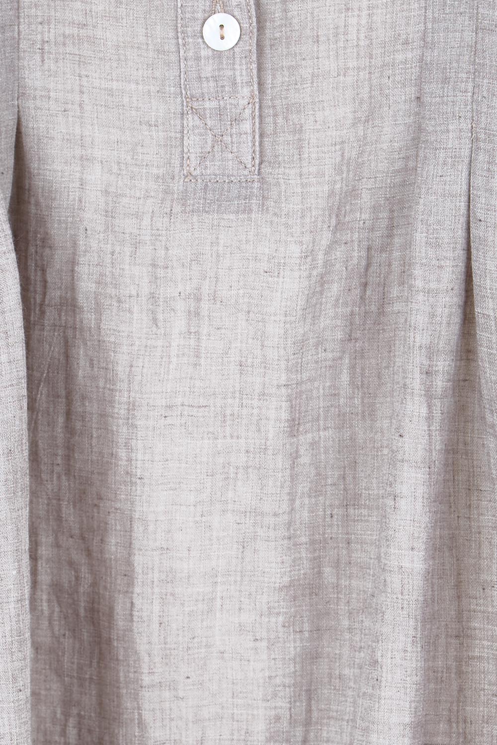 Product shot of the Pleated Delight Cotton Blouse – Latte in colour Latte, showing detail
