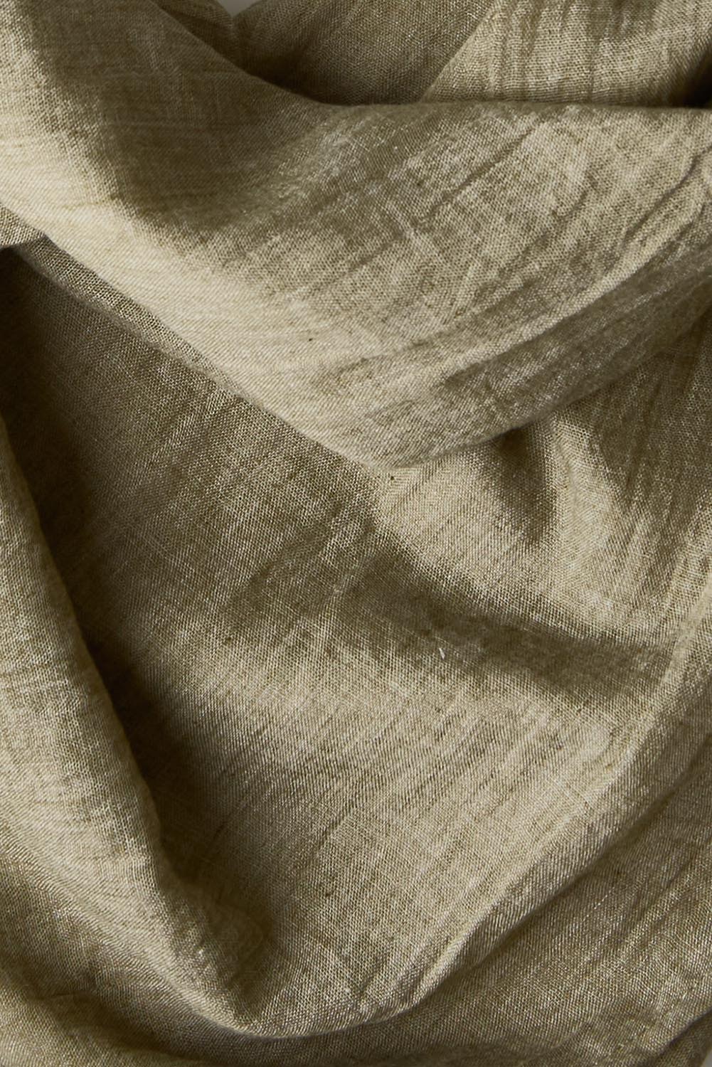 Product shot of the Floating Through The Day Scarf - Olive in colour Olive, from the back