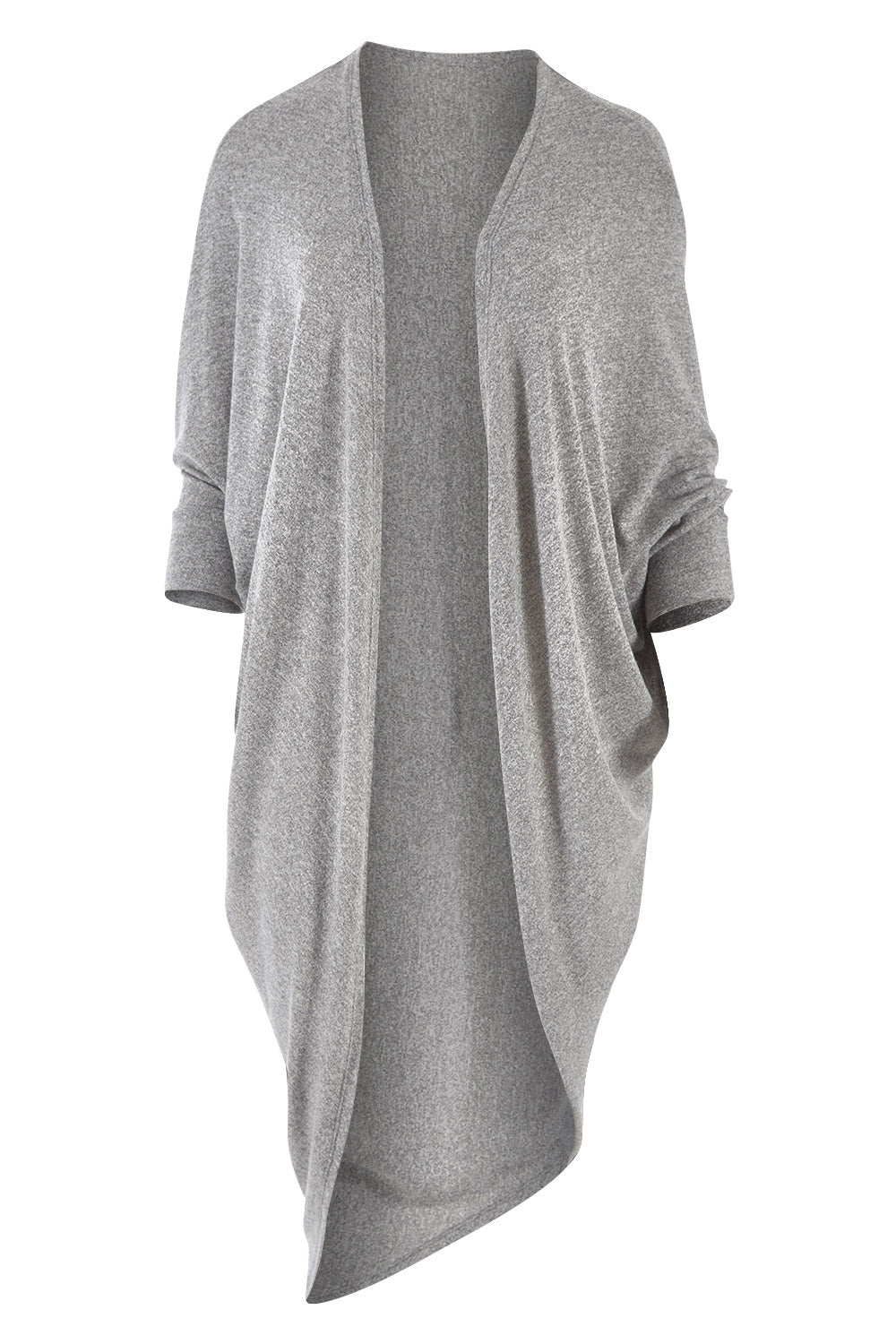 Product shot of the Falling For You Cardi in colour GreyMarle (Grey), from the front