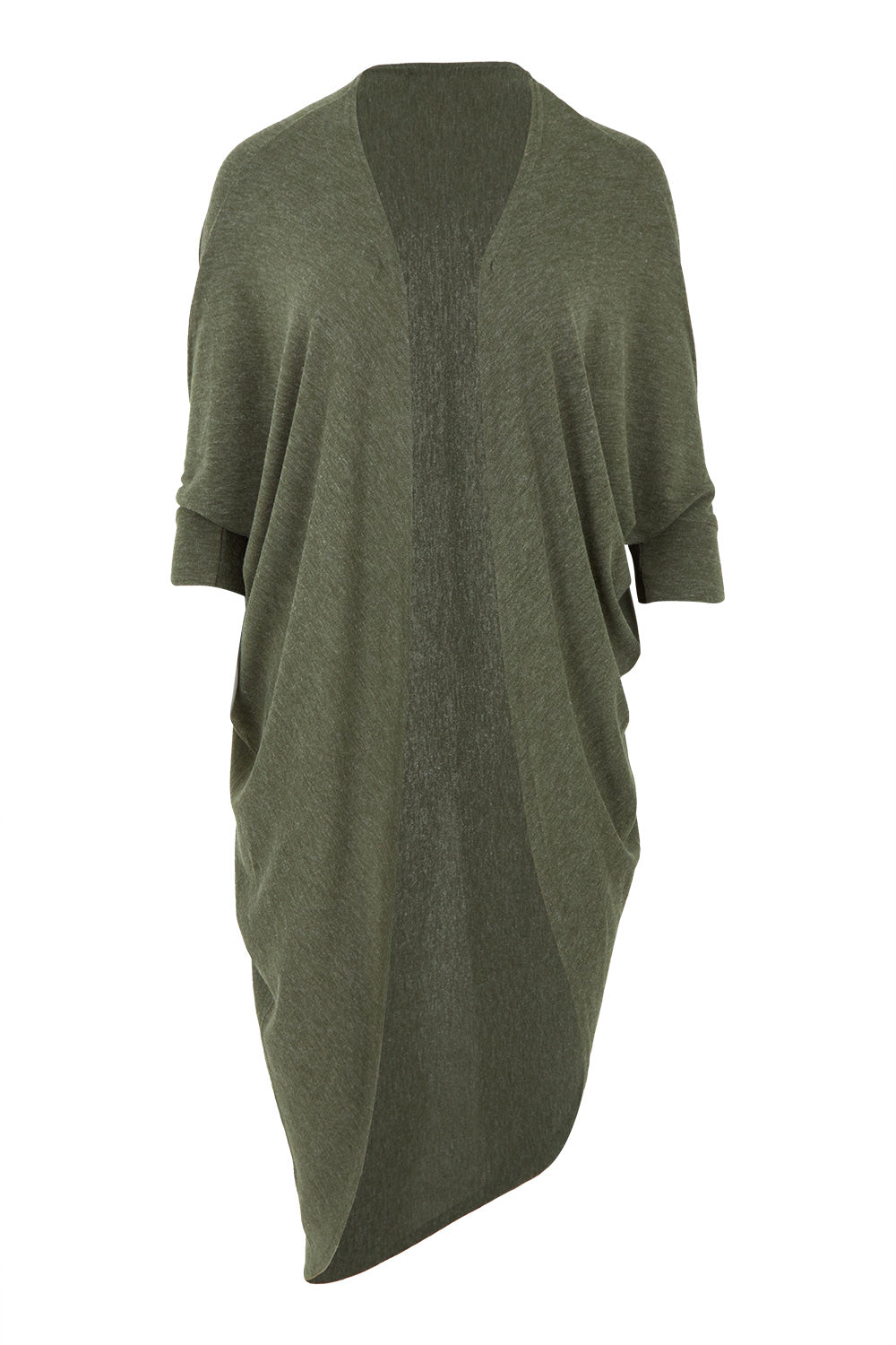 Product shot of the Falling For You Cardi in colour Pine (Green), from the front