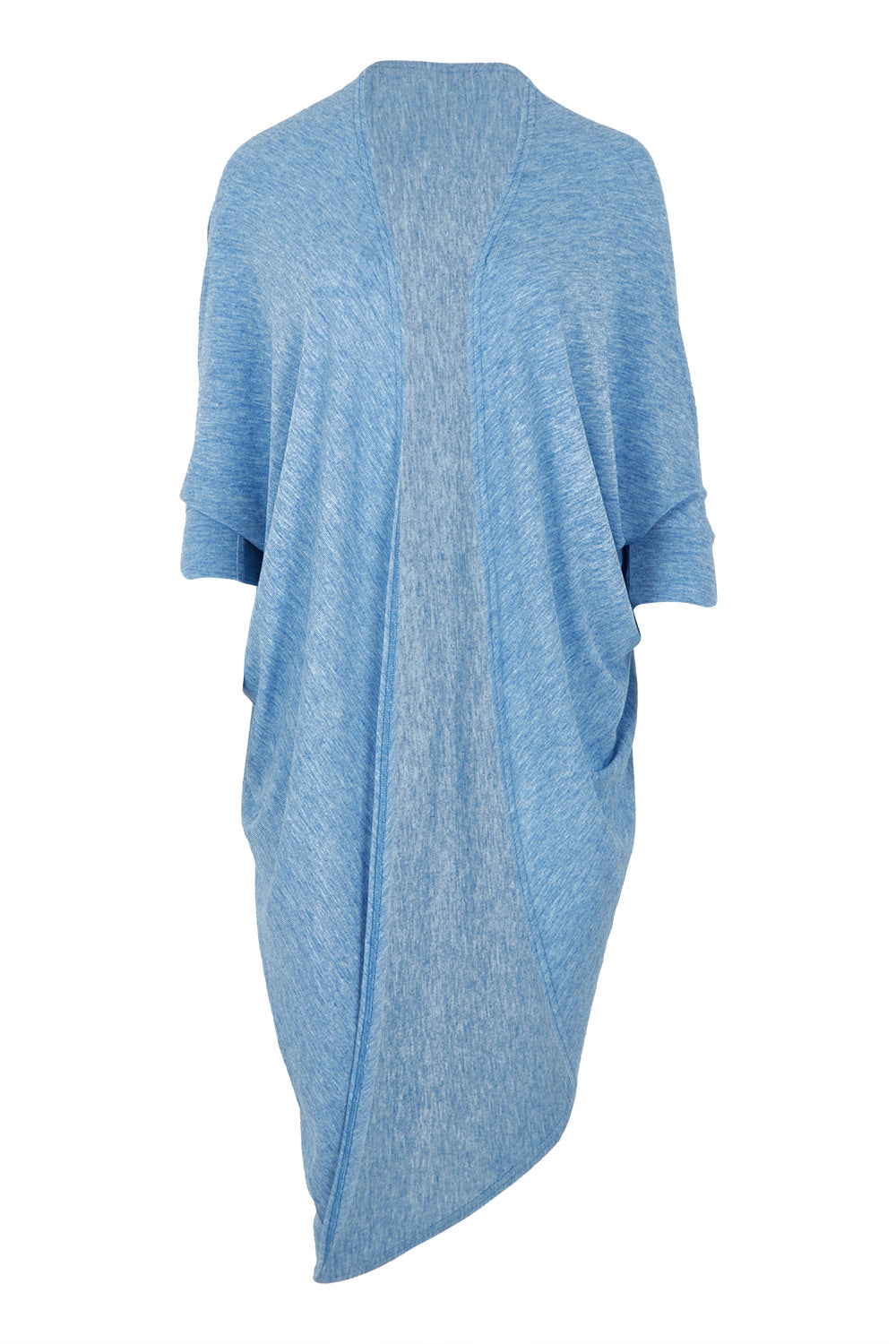 Product shot of the Falling For You Cardi in colour Sky (Blue), from the front