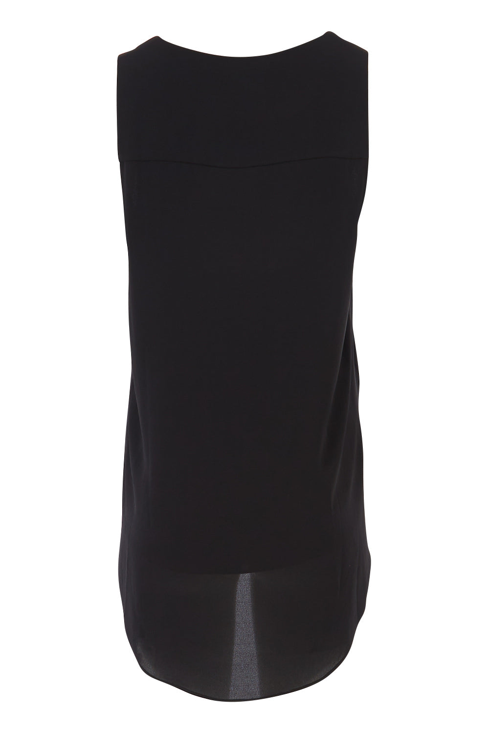 Product shot of the Sugar Snaps Layers Tank in colour Black (Black), from the back