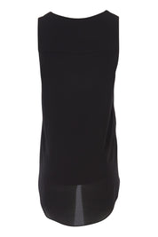 Product shot of the Sugar Snaps Layers Tank in colour Black (Black), from the back