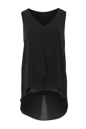 Product shot of the Sugar Snaps Layers Tank in colour Black (Black), from the front