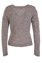 Preloved Fireside Button Cardigan - LightGrey