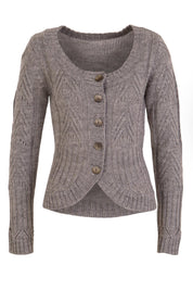Preloved Fireside Button Cardigan - LightGrey