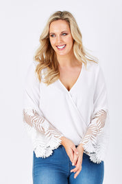 Preloved Cross My Heart Top - White