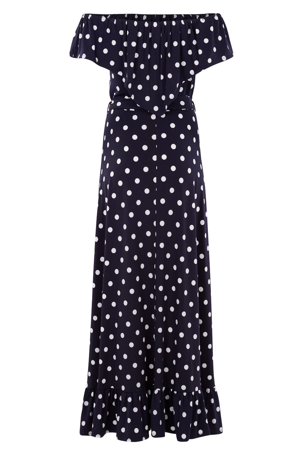 Product shot of the Dance With Me Maxi Dress in colour Navy (Blue), from the back